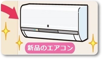 新品エアコン取り付け